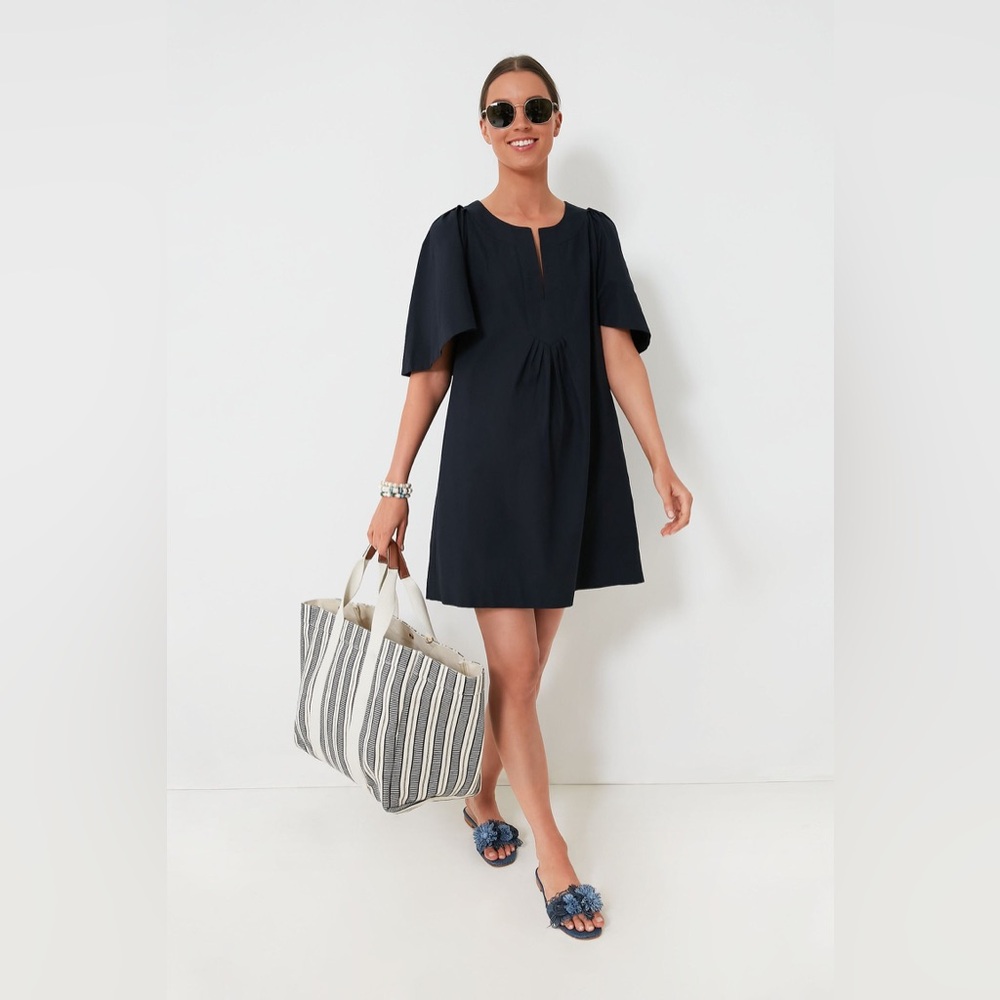 Tuckernuck Pomander Place Deep Navy Finley Flutter Sleeve Dress - Picture 2 of 8